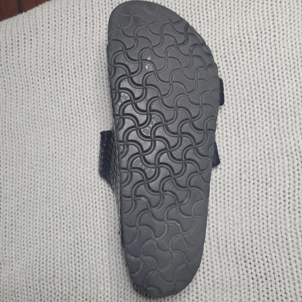 Birkenstock Arizona Woven Leather Black Sandals Mens 43 L10 280 Regular Fit